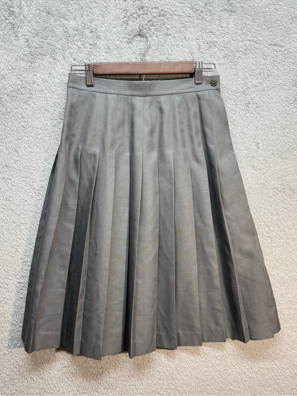 Merona Grey Pleated Midi Skirt Size 8
